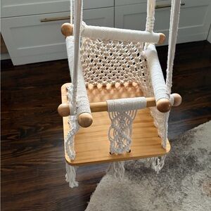 Handcrafted Macrame Baby Swing